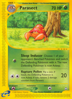Parasect - pokemon TCG Card