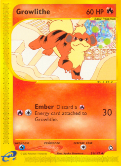 Growlithe - pokemon TCG Card