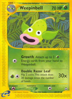 Weepinbell - pokemon TCG Card