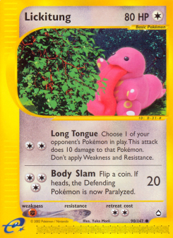 Lickitung - pokemon TCG Card