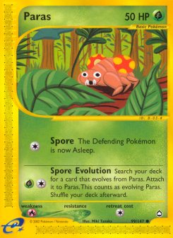 Paras - pokemon TCG Card