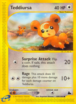 Teddiursa - pokemon TCG Card