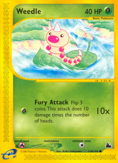 Weedle - pokemon TCG Card