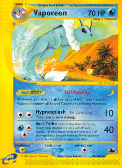 Vaporeon - pokemon TCG Card