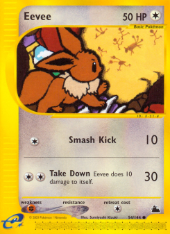 Eevee - pokemon TCG Card