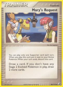 Mary's Request - pokemon TCG Card