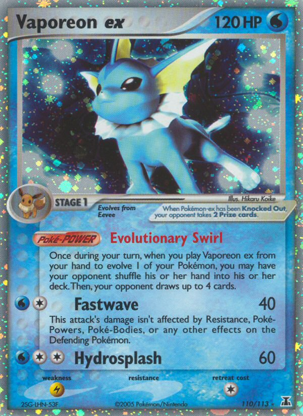 Vaporeon ex - Pokémon TCG Card