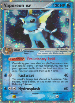 Vaporeon ex - pokemon TCG Card