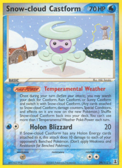 Snow-cloud Castform - pokemon TCG Card
