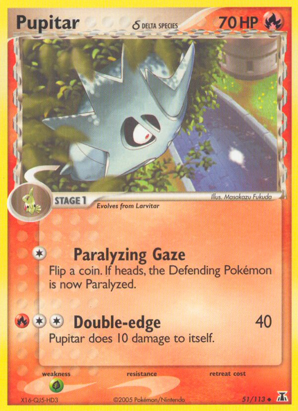 Pupitar δ - Pokémon TCG Card