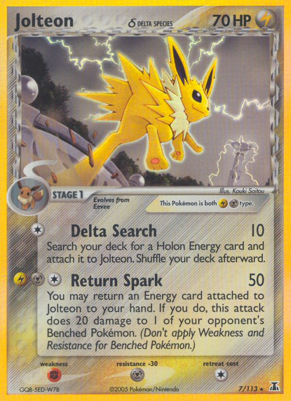 Jolteon δ - Pokémon TCG Card