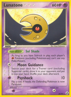 Lunatone - pokemon TCG Card