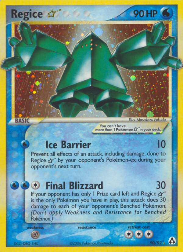 Regice Star - Pokémon TCG Card