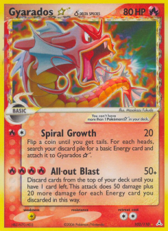 Gyarados Star δ - pokemon TCG Card