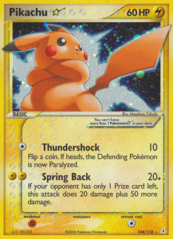 Pikachu Star - pokemon TCG Card