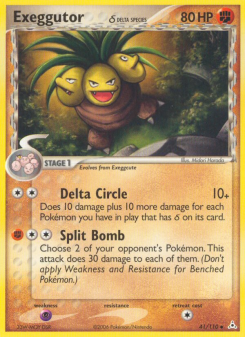 Exeggutor δ - pokemon TCG Card