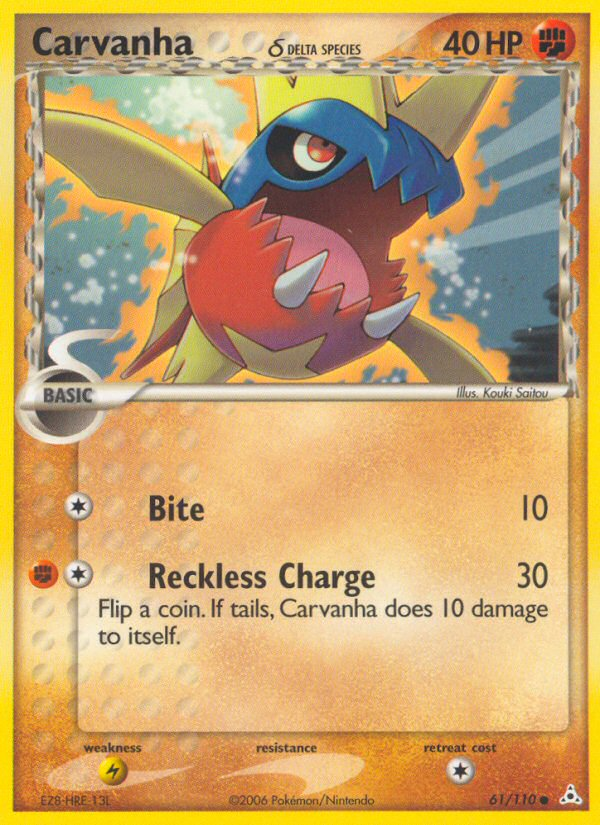 Carvanha δ - Pokémon TCG Card