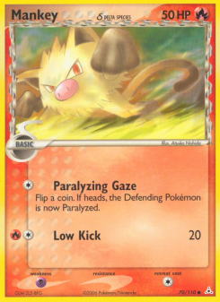 Mankey δ - pokemon TCG Card