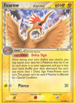 Fearow δ - pokemon TCG Card