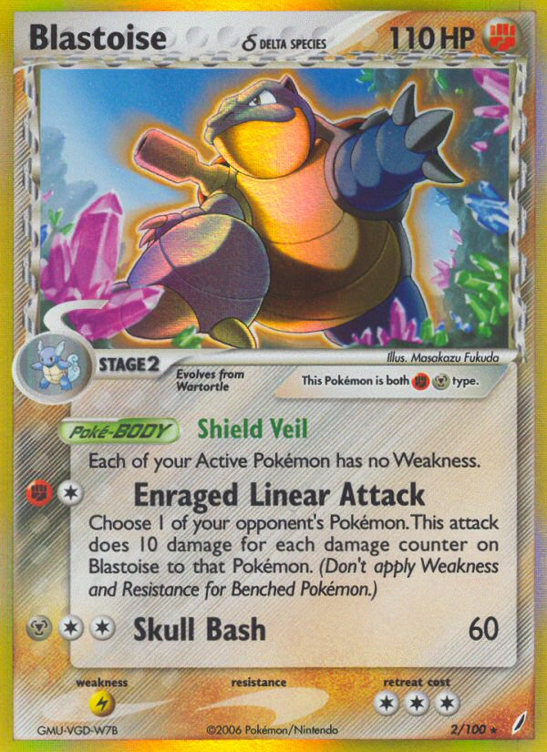 Blastoise δ - Pokémon TCG Card