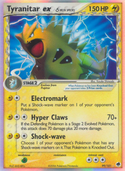 Tyranitar ex δ - pokemon TCG Card