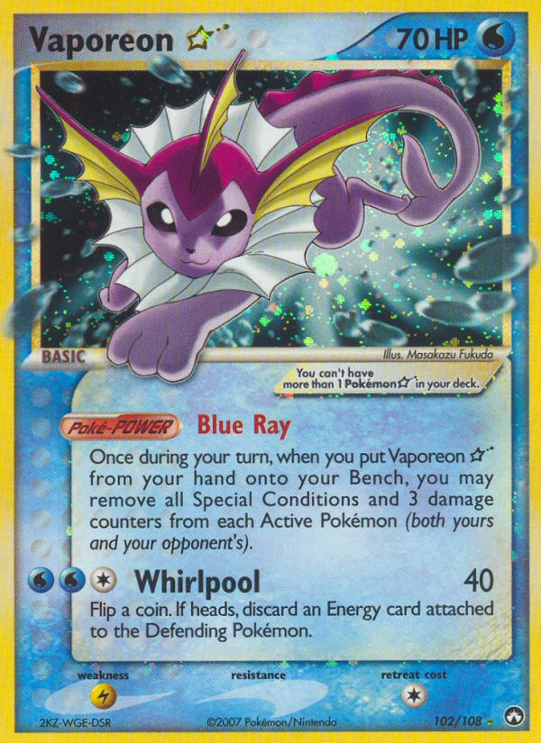 Vaporeon Star - Pokémon TCG Card
