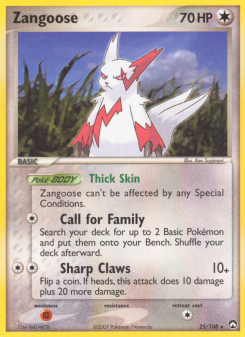 Zangoose - pokemon TCG Card