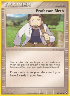 Professor Birch - pokemon TCG Card