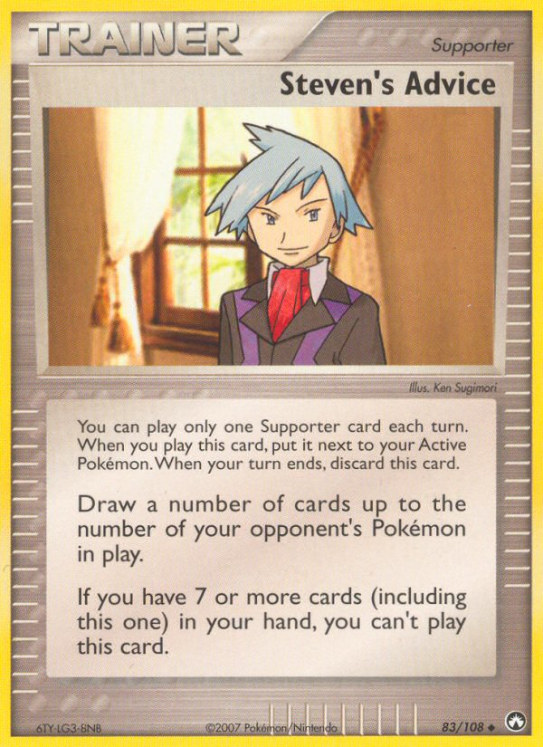 Steven's Advice - Pokémon TCG Card