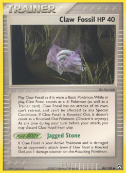Claw Fossil - pokemon TCG Card