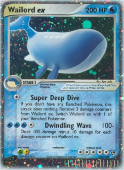 Wailord ex - pokemon TCG Card