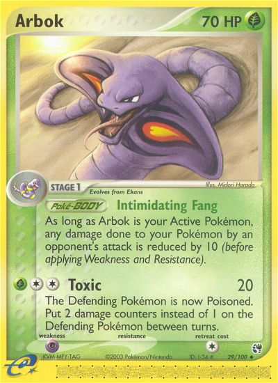 Arbok - Pokémon TCG Card