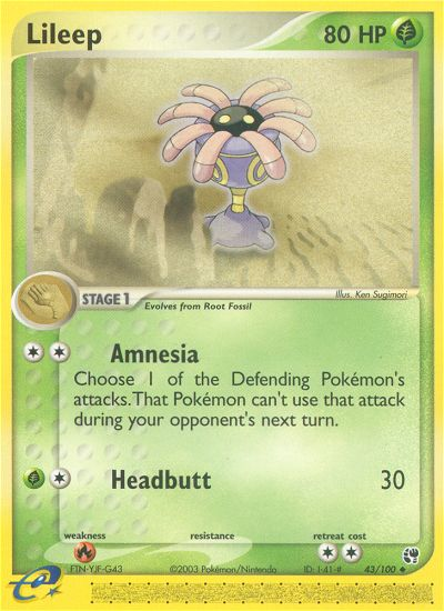 Lileep - Pokémon TCG Card