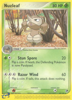 Nuzleaf - pokemon TCG Card