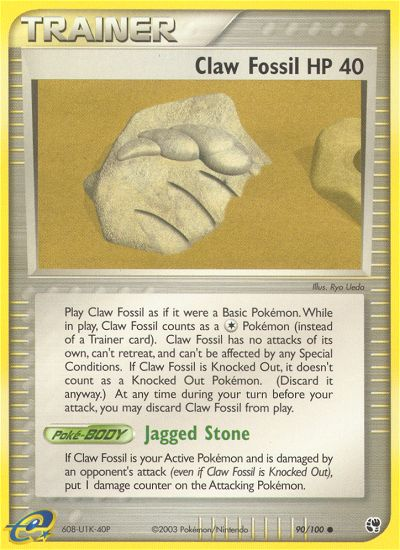 Claw Fossil - Pokémon TCG Card