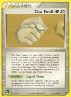 Claw Fossil - pokemon TCG Card