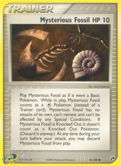 Mysterious Fossil - pokemon TCG Card