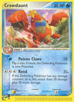 Crawdaunt - pokemon TCG Card