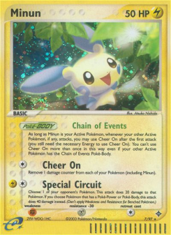 Minun - pokemon TCG Card