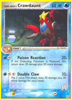Team Aqua's Crawdaunt - pokemon TCG Card