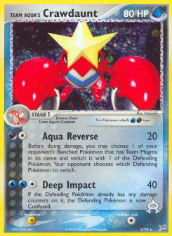Team Aqua's Crawdaunt - pokemon TCG Card