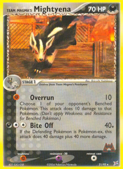 Team Magma's Mightyena - pokemon TCG Card