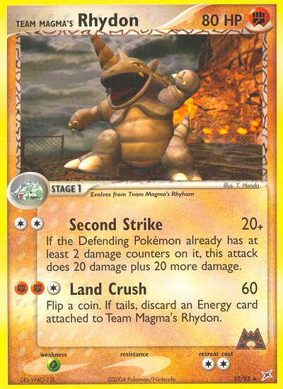 Team Magma's Rhydon - Pokémon TCG Card