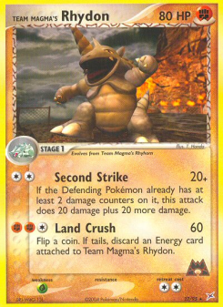 Team Magma's Rhydon - pokemon TCG Card
