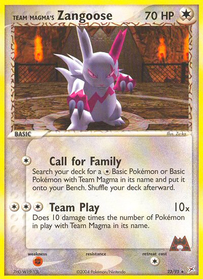 Team Magma's Zangoose - Pokémon TCG Card