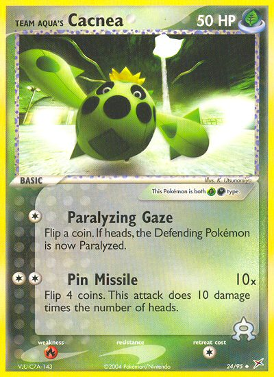 Team Aqua's Cacnea - Pokémon TCG Card