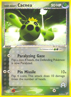 Team Aqua's Cacnea - pokemon TCG Card