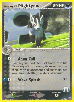 Team Aqua's Mightyena - pokemon TCG Card