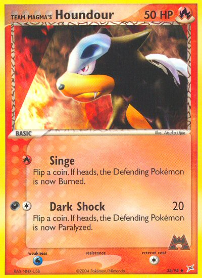 Team Magma's Houndour - Pokémon TCG Card
