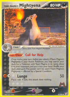 Team Magma's Mightyena - pokemon TCG Card